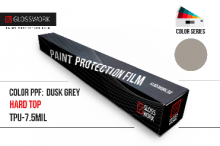 Glosswork Dusk Grey TPU 7,5mil Цветная полиуретановая пленка серый глянец 1,52х1м, твердый топ