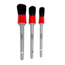 Glosswork Detailing Brush Black Kit Набор кистей для детейлинга из 3х штук, черный ворс